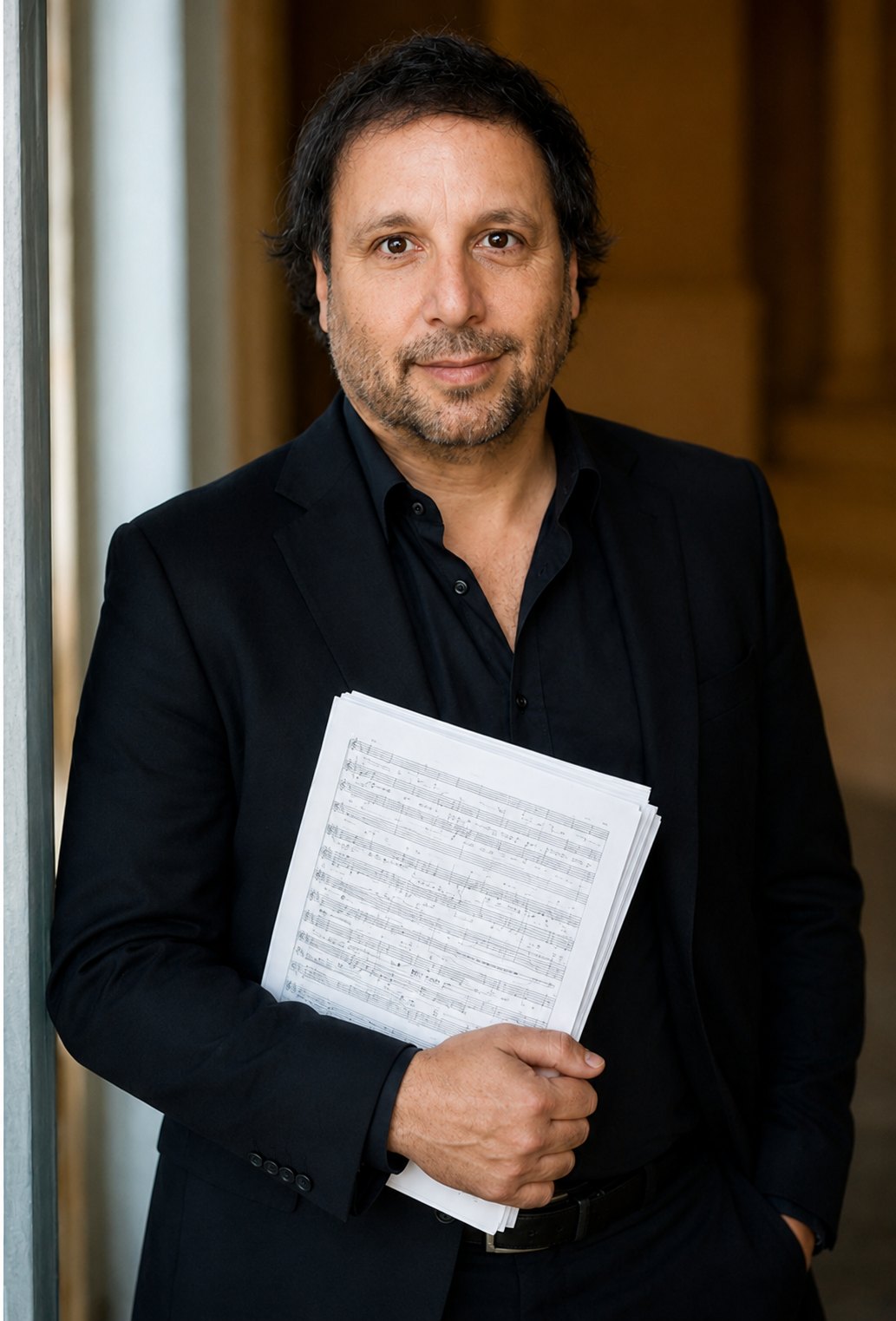 Jaime Rosas con una partitura